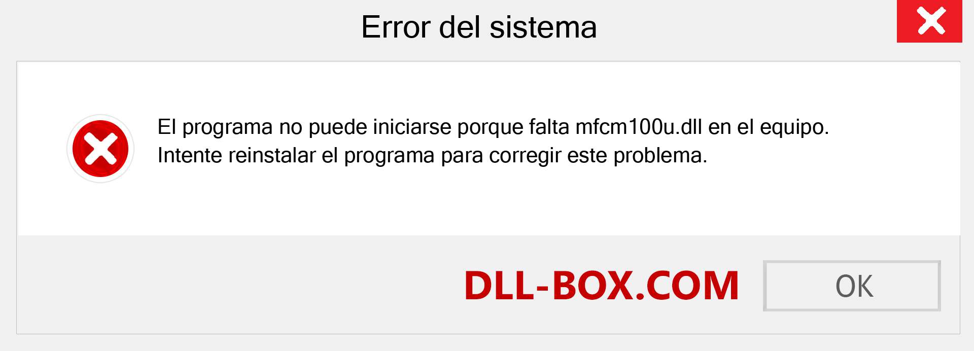 ¿Falta el archivo mfcm100u.dll ?. Descargar para Windows 7, 8, 10 - Corregir mfcm100u dll Missing Error en Windows, fotos, imágenes